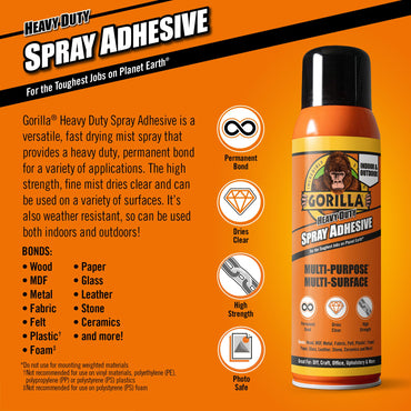 Gorilla Heavy Duty Spray Adhesive – 400ml