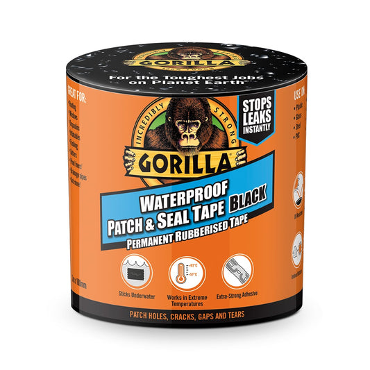 Gorilla Waterproof Patch & Seal Tape - Black - 100mm x 3m