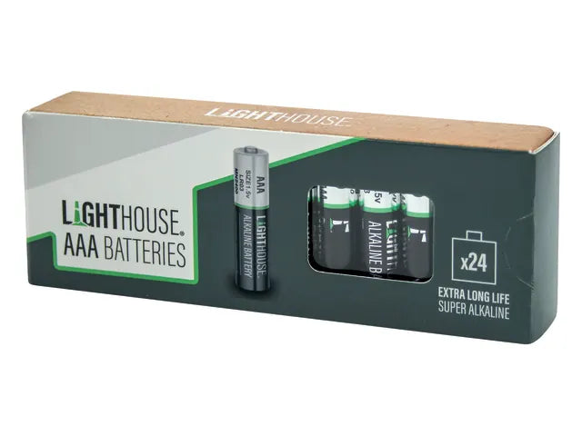 Lighthouse AAA Batteries 24 Pack