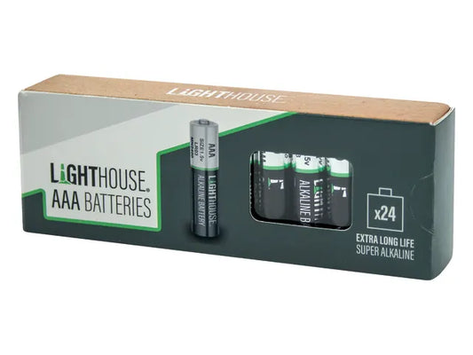 Lighthouse AAA Batteries 24 Pack