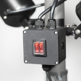 Dellonda Folding Parasol/Gazebo/Patio Outdoor Infrared Heater, Two Panels, Extra Long 5M Cable, 1600W - DG176