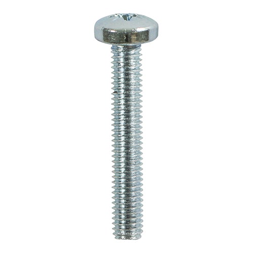 Pan Pozi Machine Screw – Mild Steel Bright Zinc Plated (DIN 7985)