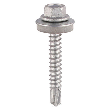 Silver Organic Hex Self-Drilling Screws EPDM Washer