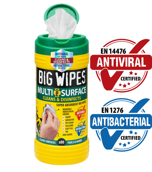 Big Wipes Green Top Antiviral Multi-Surface Bio Pro+ - 80 Wipes