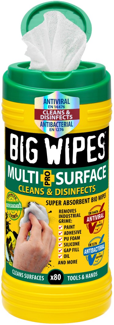Big Wipes Van System - 3 brackets and Assorted Wipes Heavy Duty Multi Surface