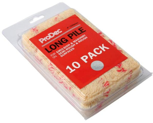 4" Long Pile Woven Mini Roller Sleeves - 10 Pack