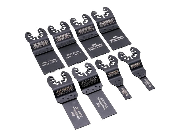 Faithfull 8 Piece Mixed Multi-Tool Blade Set