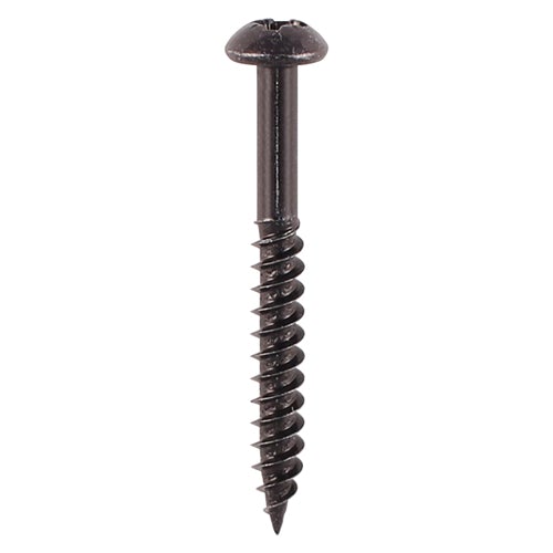 Blackjax Woodscrews - Round - Black Organic