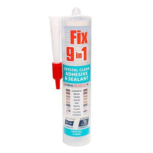 Multi-Fix 9 in 1 Crystal Clear Adhesive & Sealant - Crystal Clear