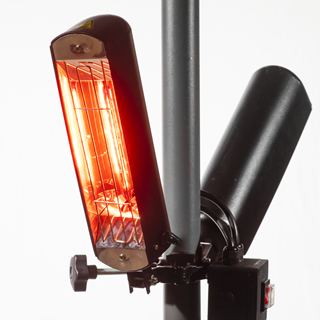 Dellonda Folding Parasol/Gazebo/Patio Outdoor Infrared Heater, Two Panels, Extra Long 5M Cable, 1600W - DG176