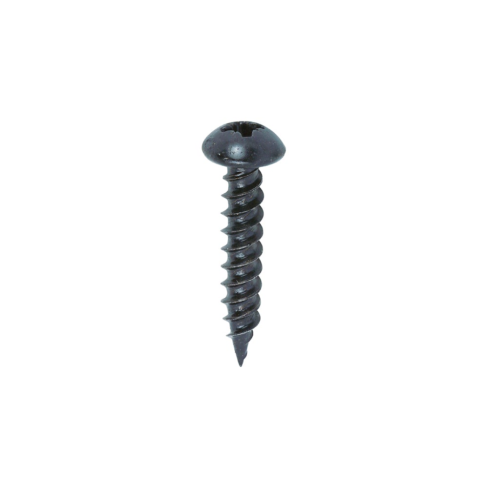 Blackjax Woodscrews - Round - Black Organic
