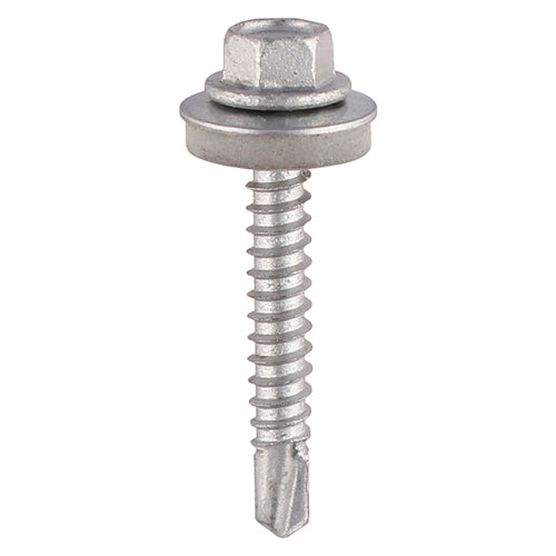 Silver Organic Hex Self-Drilling Screws EPDM Washer